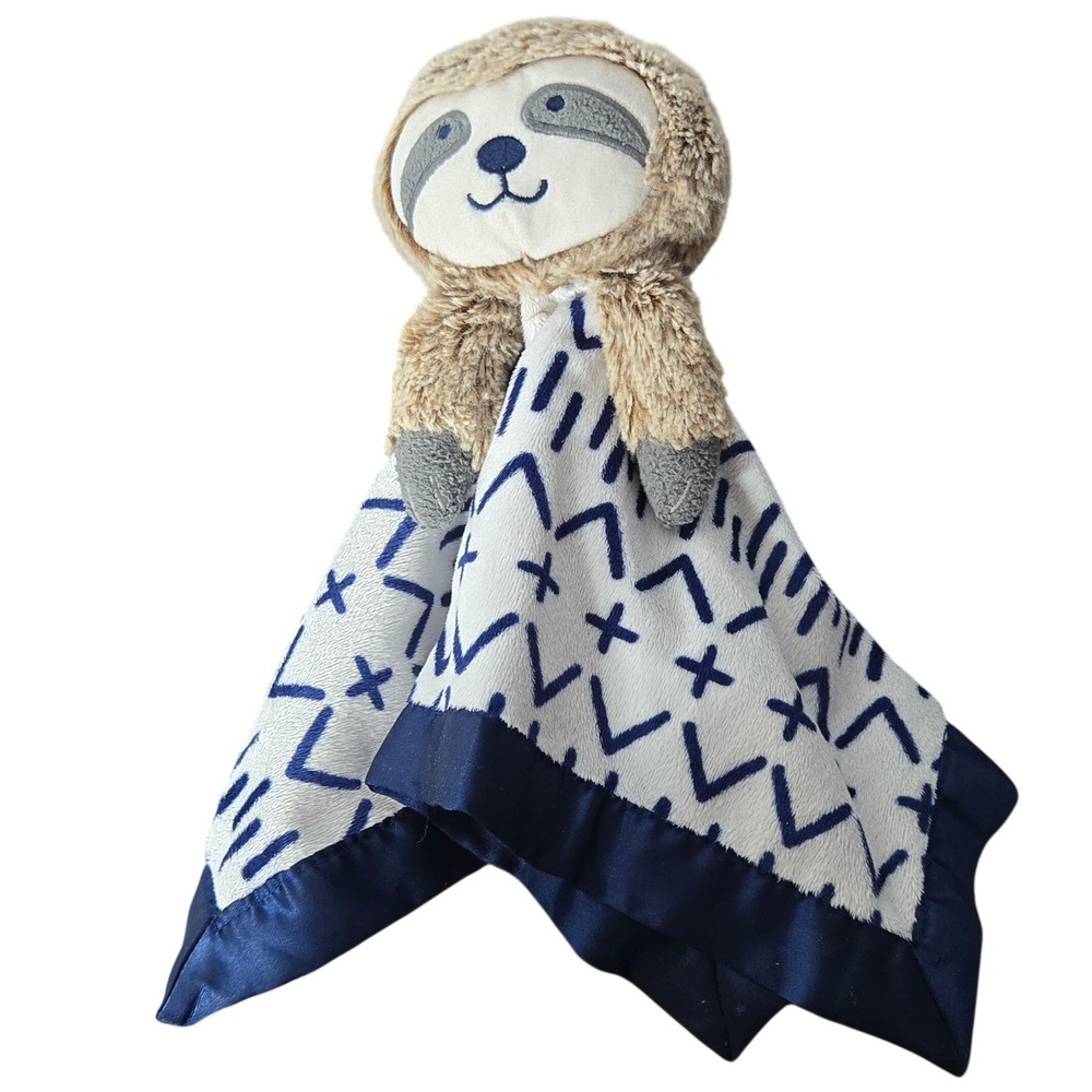 Cloud Island Sloth Baby Security Blanket Lovey Satin Gender Neutral Plush Toy